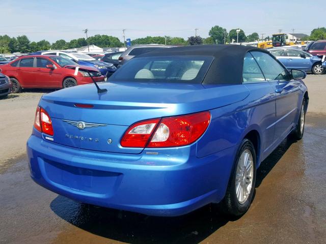 1C3LC55R78N223583 - 2008 CHRYSLER SEBRING TO BLUE photo 4