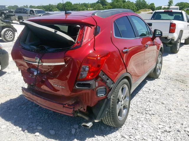 KL4CJCSB6EB780747 - 2014 BUICK ENCORE RED photo 4