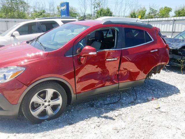 KL4CJCSB6EB780747 - 2014 BUICK ENCORE RED photo 9