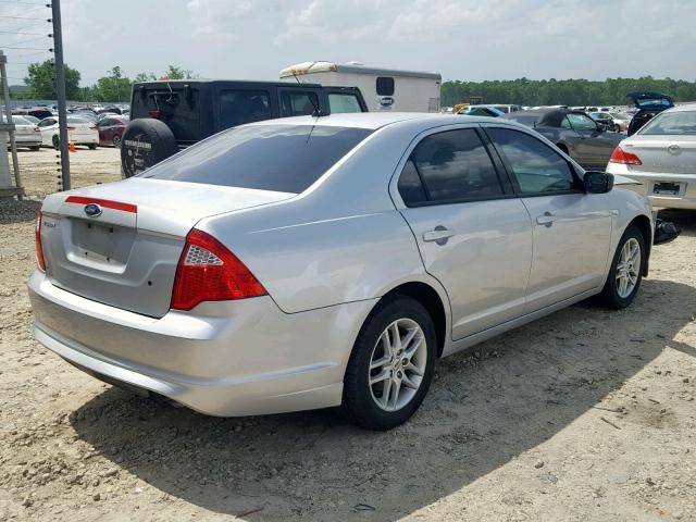 3FAHP0GA4CR428953 - 2012 FORD FUSION S SILVER photo 4