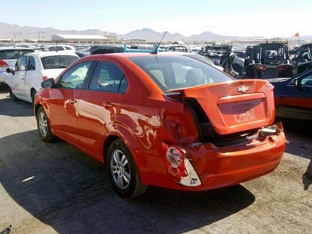 1G1JA5SH6C4171360 - 2012 CHEVROLET SONIC LS ORANGE photo 3