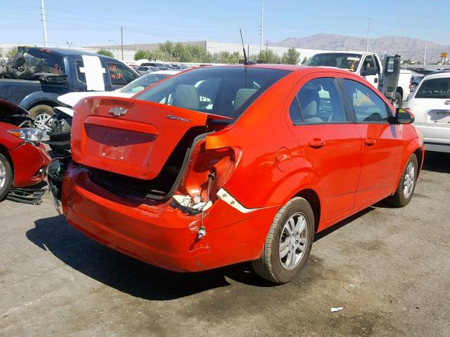 1G1JA5SH6C4171360 - 2012 CHEVROLET SONIC LS ORANGE photo 4