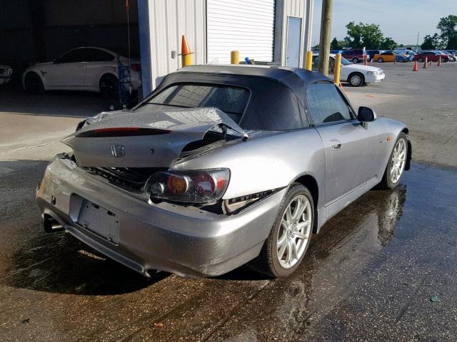 JHMAP21445S000235 - 2005 HONDA S2000 SILVER photo 4