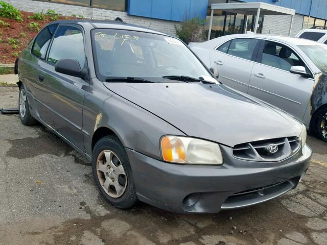 KMHCG35C32U211536 - 2002 HYUNDAI ACCENT GS GRAY photo 1