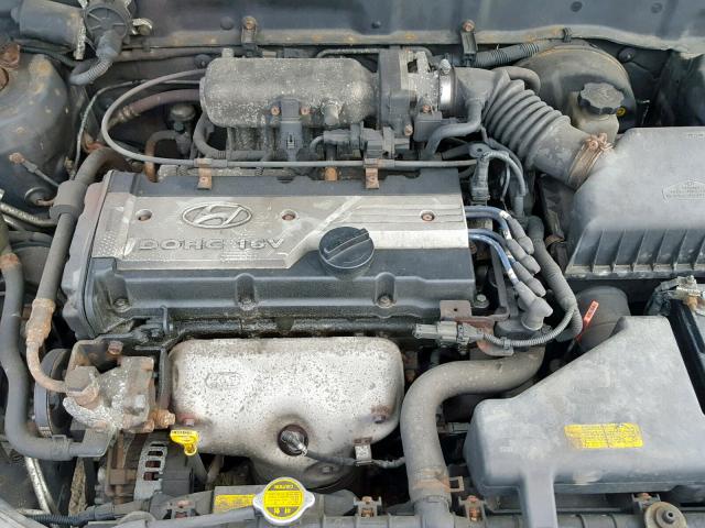 KMHCG35C32U211536 - 2002 HYUNDAI ACCENT GS GRAY photo 7