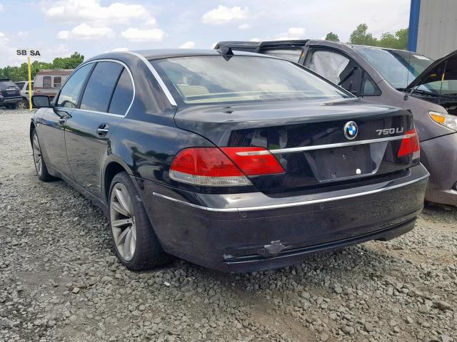 WBAHN83557DT66417 - 2007 BMW 750 BLACK photo 3