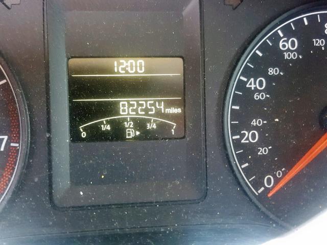 3VW2K7AJ5EM291695 - 2014 VOLKSWAGEN JETTA BASE GRAY photo 8