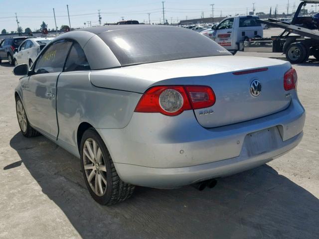 WVWFA71FX7V007277 - 2007 VOLKSWAGEN EOS 2.0T L SILVER photo 3