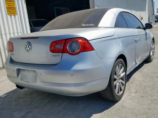 WVWFA71FX7V007277 - 2007 VOLKSWAGEN EOS 2.0T L SILVER photo 4