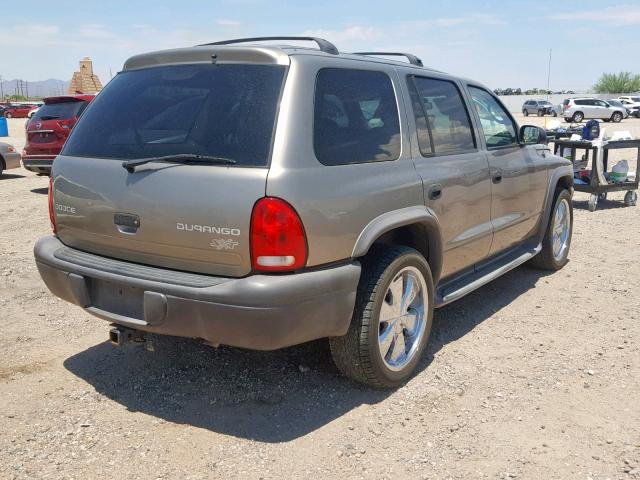 1D4HR38N43F614368 - 2003 DODGE DURANGO SP GRAY photo 4