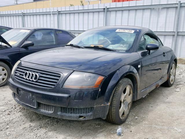 TRUWT28N721040365 - 2002 AUDI TT QUATTRO BLACK photo 2