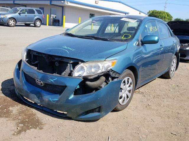 2T1BU4EE0AC434841 - 2010 TOYOTA COROLLA BA BLUE photo 2