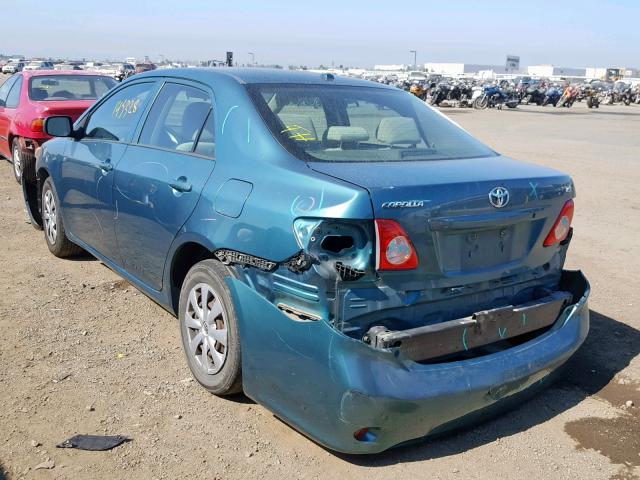 2T1BU4EE0AC434841 - 2010 TOYOTA COROLLA BA BLUE photo 3