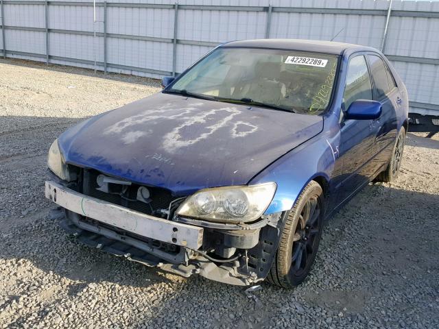 JTHBD182110021514 - 2001 LEXUS IS 300 BLUE photo 2