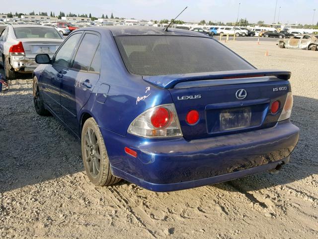 JTHBD182110021514 - 2001 LEXUS IS 300 BLUE photo 3