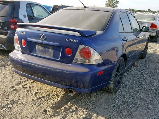 JTHBD182110021514 - 2001 LEXUS IS 300 BLUE photo 4