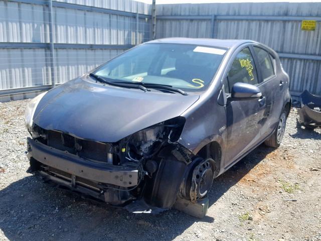 JTDKDTB37C1514691 - 2012 TOYOTA PRIUS C GRAY photo 2