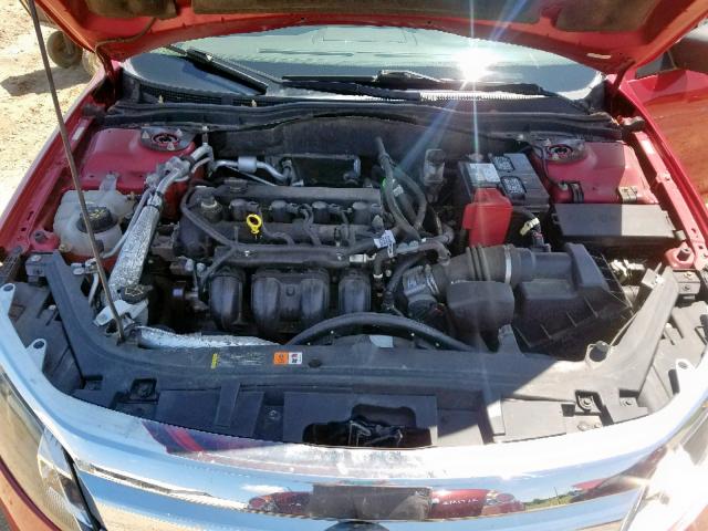 3FAHP0GA4CR235878 - 2012 FORD FUSION S RED photo 7