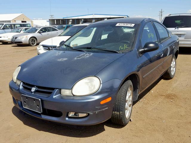 1B3ES56C62D619276 - 2002 DODGE NEON ES BLUE photo 2