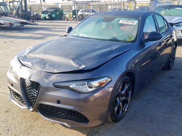 ZARFAMAN1K7603273 - 2019 ALFA ROMEO GIULIA GRAY photo 2