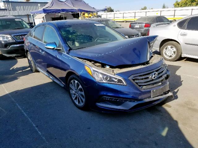 5NPE34AF1FH055978 - 2015 HYUNDAI SONATA SPO BLUE photo 1