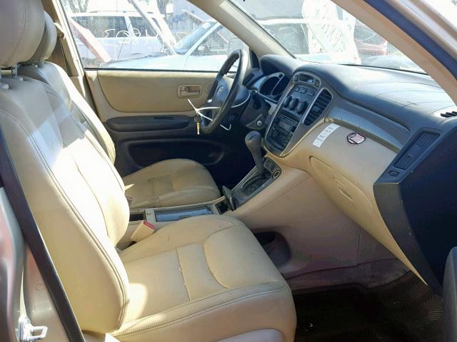 JTEGF21A230078473 - 2003 TOYOTA HIGHLANDER BROWN photo 5