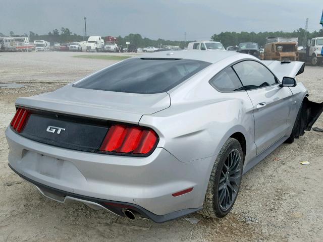 1FA6P8CF6G5317319 - 2016 FORD MUSTANG GT SILVER photo 4