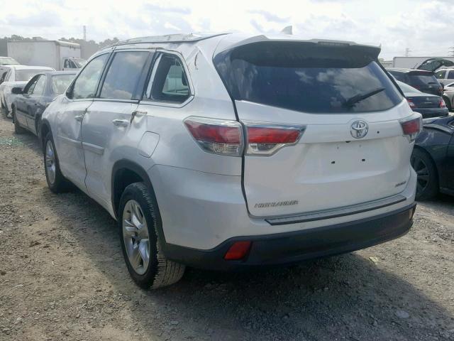 5TDYKRFH3GS182184 - 2016 TOYOTA HIGHLANDER WHITE photo 3