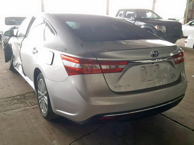 4T1BD1EB1DU007630 - 2013 TOYOTA AVALON HYB SILVER photo 3