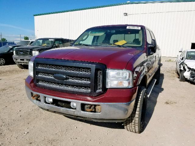 1FTWW31PX5EA51246 - 2005 FORD F350 SRW S RED photo 2