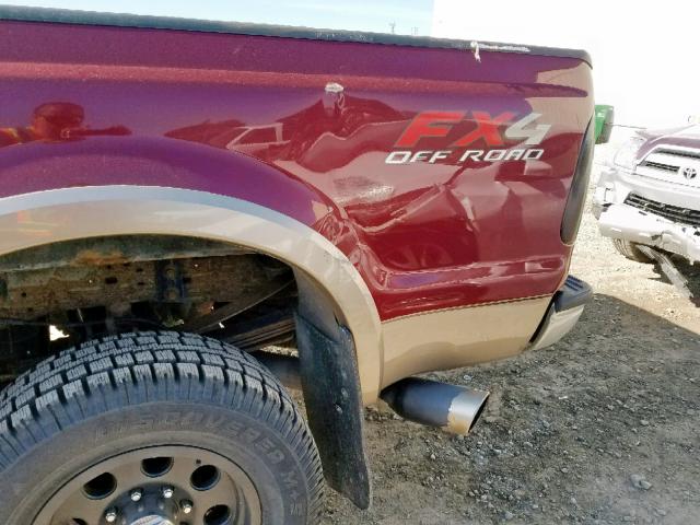 1FTWW31PX5EA51246 - 2005 FORD F350 SRW S RED photo 9