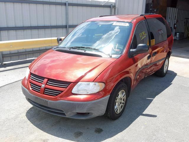 1D4GP25R77B244551 - 2007 DODGE CARAVAN SE MAROON photo 2