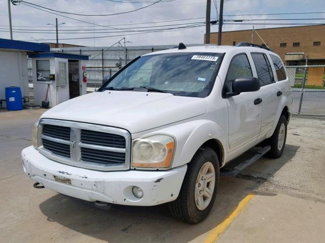 1D4HB48D15F538290 - 2005 DODGE DURANGO SL WHITE photo 2