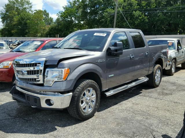 1FTFW1ET4EFC18075 - 2014 FORD F150 SUPER GRAY photo 2