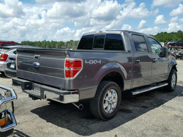 1FTFW1ET4EFC18075 - 2014 FORD F150 SUPER GRAY photo 4