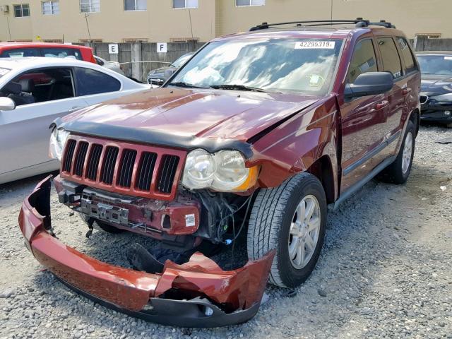 1J8GS48K38C153237 - 2008 JEEP GRAND CHER RED photo 2