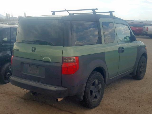 5J6YH28694L025896 - 2004 HONDA ELEMENT EX GREEN photo 4