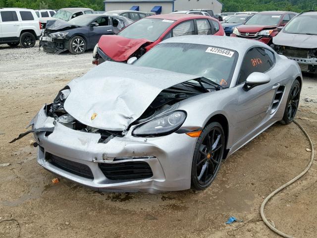 WP0AA2A88KS260493 - 2019 PORSCHE CAYMAN BAS GRAY photo 2