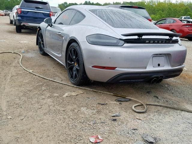 WP0AA2A88KS260493 - 2019 PORSCHE CAYMAN BAS GRAY photo 3