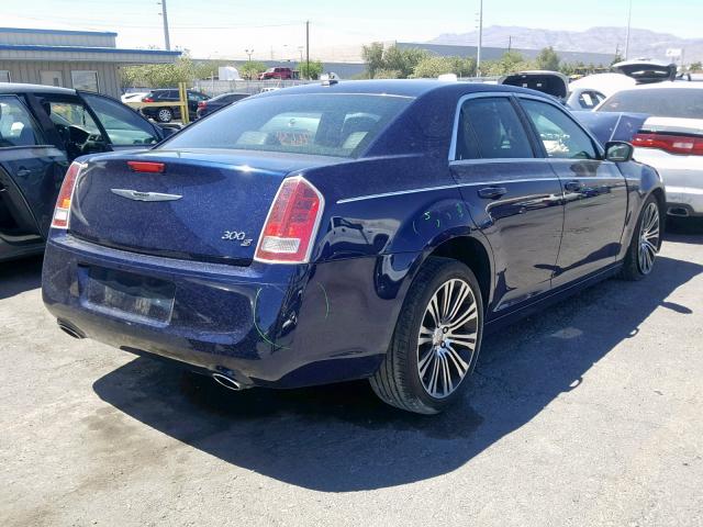 2C3CCABG6DH739934 - 2013 CHRYSLER 300 S BLUE photo 4