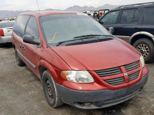 1D4GP25B16B755819 - 2006 DODGE CARAVAN SE RED photo 1