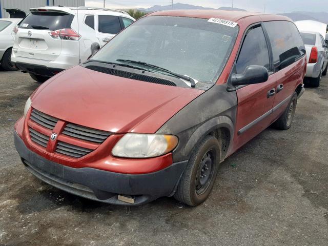 1D4GP25B16B755819 - 2006 DODGE CARAVAN SE RED photo 2