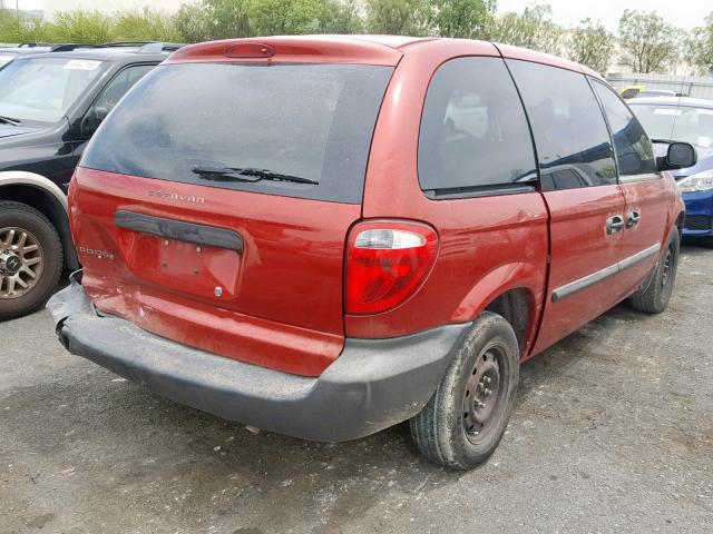 1D4GP25B16B755819 - 2006 DODGE CARAVAN SE RED photo 4