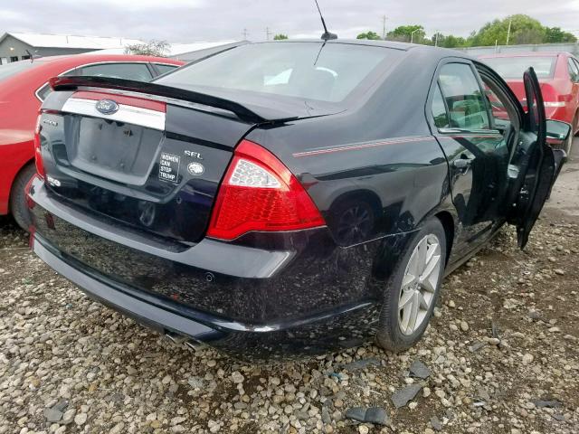 3FAHP0JA0BR266830 - 2011 FORD FUSION SEL BLACK photo 4