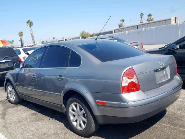 WVWPD63B94P332809 - 2004 VOLKSWAGEN PASSAT GLS GRAY photo 3