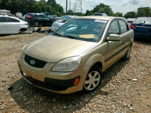 KNADE123X66081852 - 2006 KIA RIO GOLD photo 2