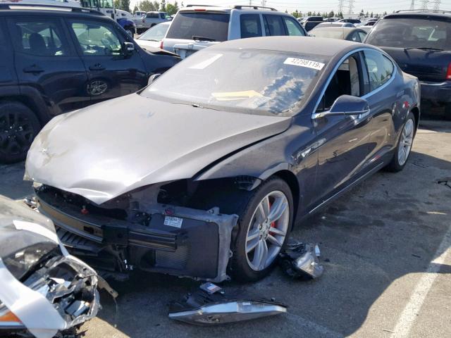 5YJSA1H12EFP49755 - 2014 TESLA MODEL S رمادي صورة 2