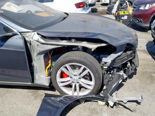 5YJSA1H12EFP49755 - 2014 TESLA MODEL S رمادي صورة 9
