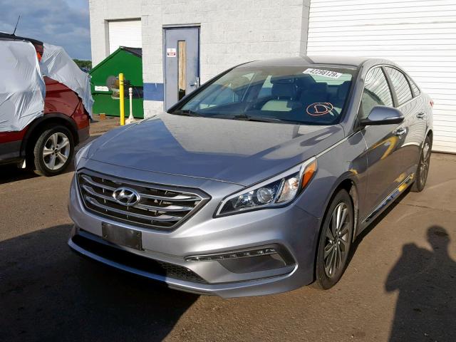 5NPE34AF4FH140751 - 2015 HYUNDAI SONATA SPO SILVER photo 2