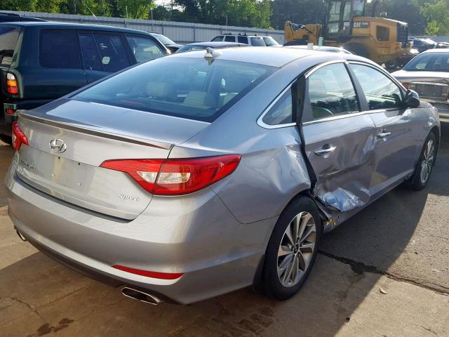 5NPE34AF4FH140751 - 2015 HYUNDAI SONATA SPO SILVER photo 4